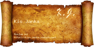 Kis Janka névjegykártya